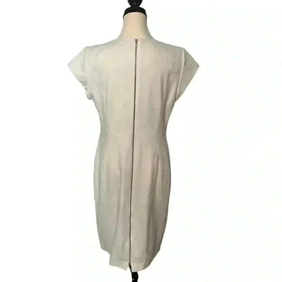 Classiques Entier Women’s size 12 White Pencil Dress. Cap sleeve. Double zip - Picture 4 of 15